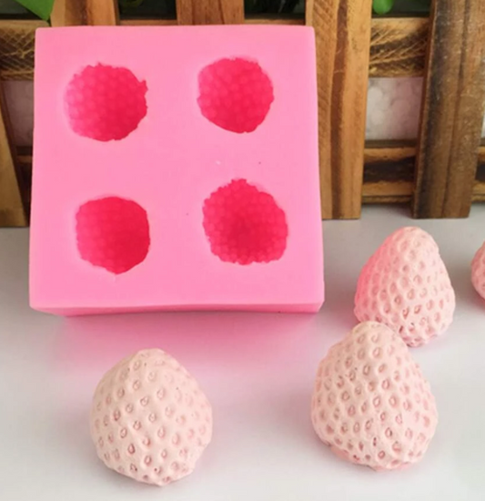 D008MS - Morango 3D Molde Silicone S/M
