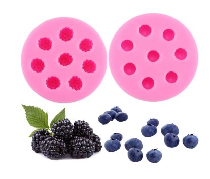 D012MS - Moldes Silicone Mirtilos/ Amoras