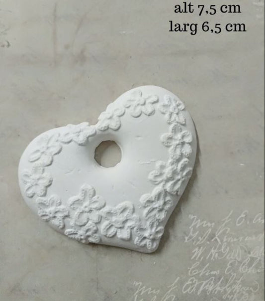 CA007MS - Pingente Coração Rendado - Molde