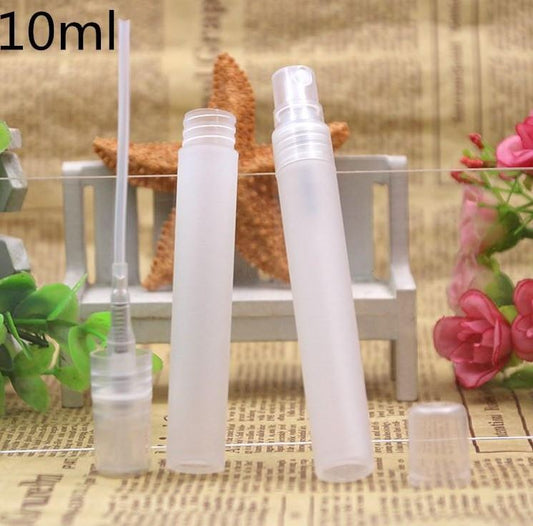 Frasco Spray Transparente PP 10 ml - Set 6 unidades + Tampa