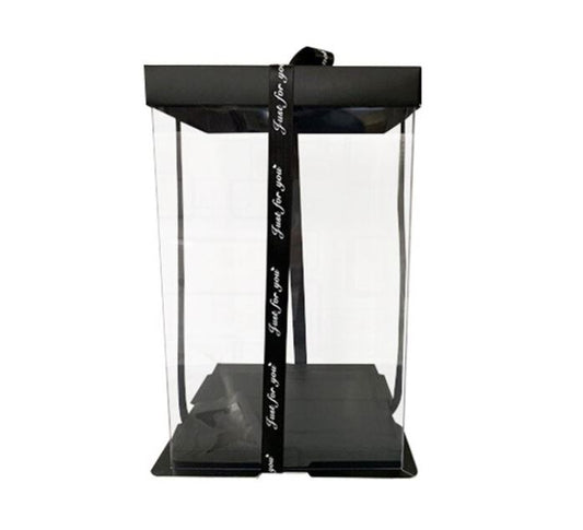EMB CAR 004 –caixa de presente transparente vazio  17 x 17 x 29 cm