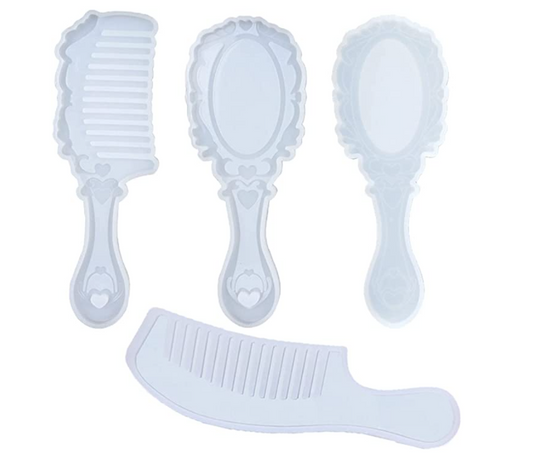 EP007MS - conjunto moldes de pente e Espelho 4 pçs. resina epóxi 3D