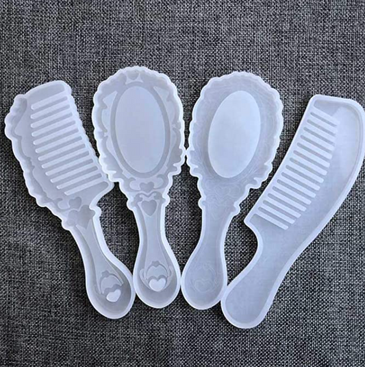 EP007MS - conjunto moldes de pente e Espelho 4 pçs. resina epóxi 3D