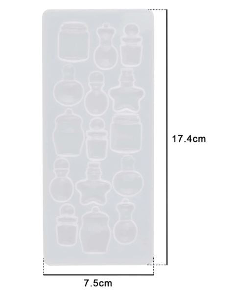 EP019MS - Molde EPoxi mini garrafas perfume