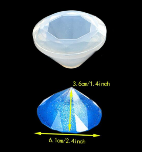 EP024MS - Molde de silicone Epóxi -  Diamante