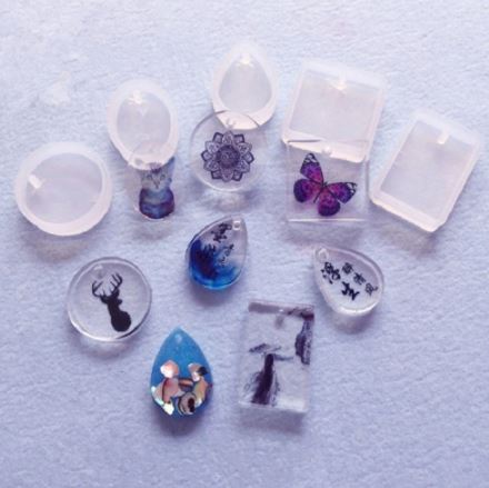 EP025MS- Molde geométrico decorativo para joias 5 peças/set pingente