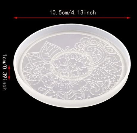 BP055MS - Molde EPoxi Base para copo decorada
