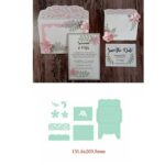 EV049 - Envelope +Cartão Convite +  Acessórios - Metal Die Cut