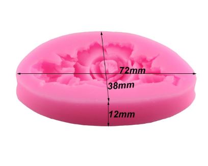 F086MS- Ramo Rosa Flor Molde de Silicone