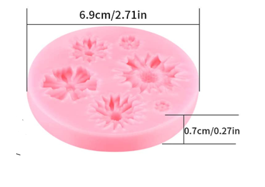 F005MS - Mini  Flores  - Molde de Silicone