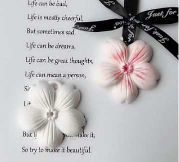 F007MS- Molde de Silicone Flor Pingente Aromaterapia, Cera, Gesso