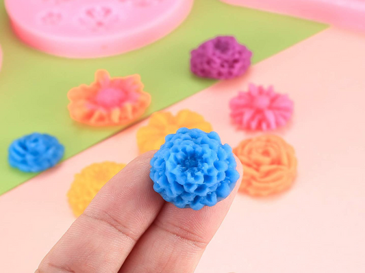 F004MS - Mini Flores - Molde de Silicone
