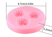 F004MS - Mini  Flores  - Molde de Silicone