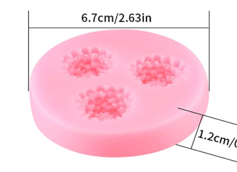 F004MS - Mini Flores - Molde de Silicone
