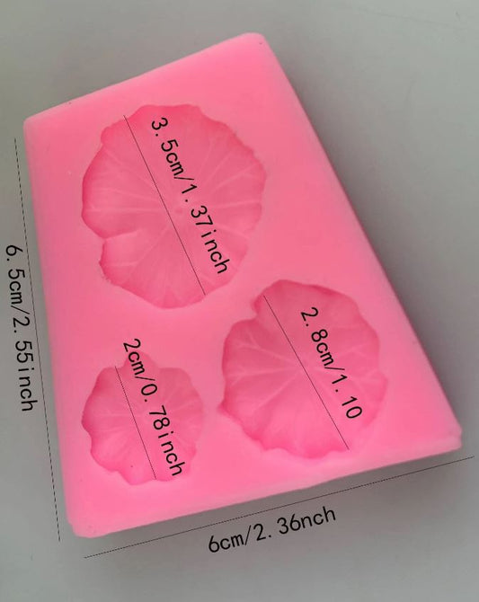 F005MS - folha de lótus - Molde de Silicone