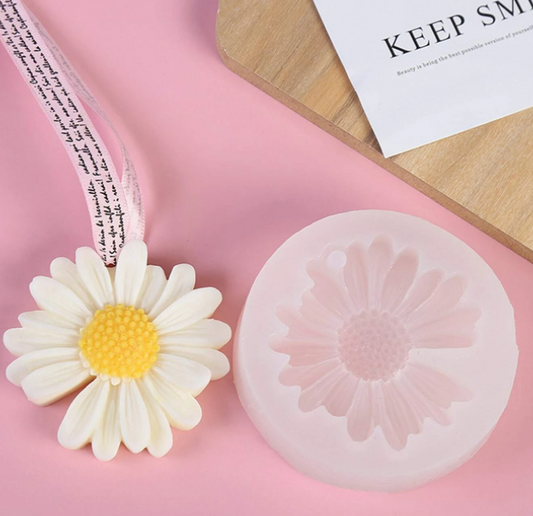 F012MS - Molde Pingente Flor Malmequer c/ furo