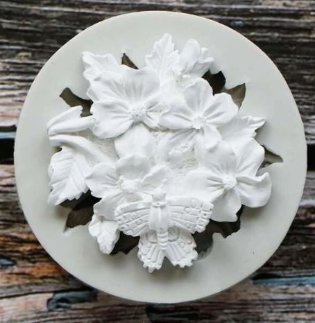 F011MS - Ramo Flores - Molde de Silicone