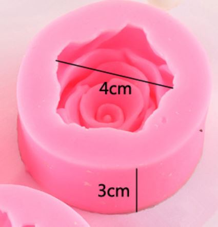 F027MS- Rosa Flor Molde de Silicone