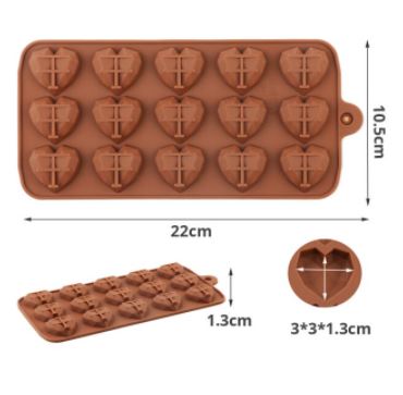 FC027MS -Mini Corações Geométricos  Molde chocolate