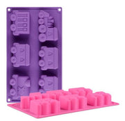 FC064MS - Molde de 6 buracos trem  Comboio dos desenhos animados