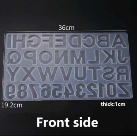 FC101 - Front side.- Alfabeto, Letras, Números, Epóxi, Molde