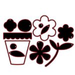 FL091 - Vasos + Flores - Metal Die Cut