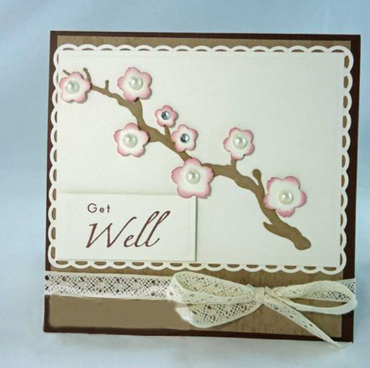 FL100 - Flor c/ Folhas - Metal Die Cut