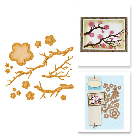 FL100 - Flor c/ Folhas - Metal Die Cut