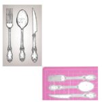 FOOD040 - Set Talheres - Metal Die Cut