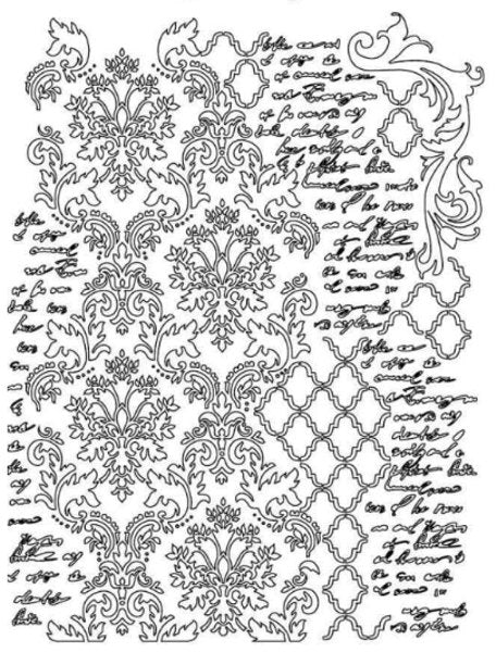 MOLDE SUAVE STAMPERIA A5 - TEXTURA COM ESCRITURAS K3PTA503