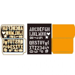 LT017 - Alfabeto Letras Maiúsculas + Números Envelope - Metal Die Cut