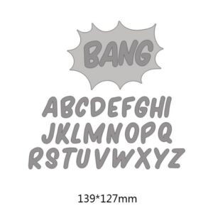 LT023 - Alfabeto Letras Maiúsculas BANG - Metal  Die Cut