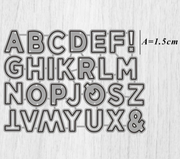 LT040  - Alfabeto Letras Maiúsculas - Metal  Die Cut