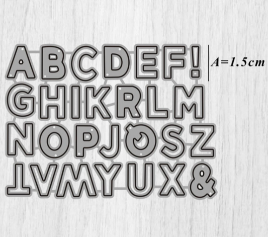 LT040 - Alfabeto Letras Maiúsculas - Metal Die Cut