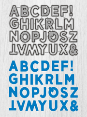LT040  - Alfabeto Letras Maiúsculas - Metal  Die Cut