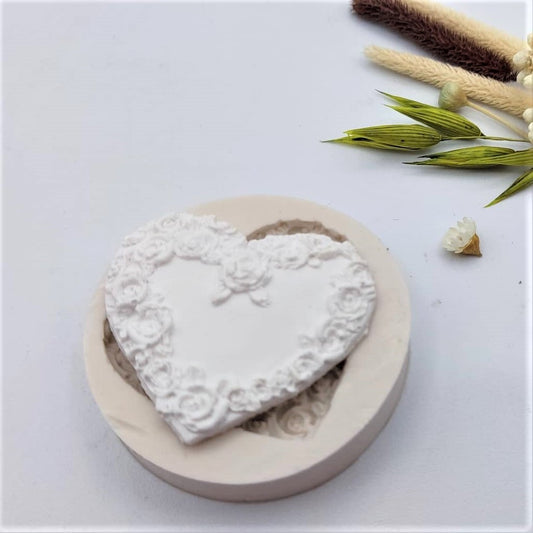 MF009MS - Coração Floral - Molde