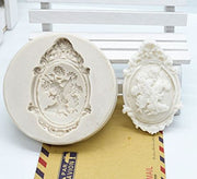 MF051MS - Moldura Menina Anjo  -  Molde