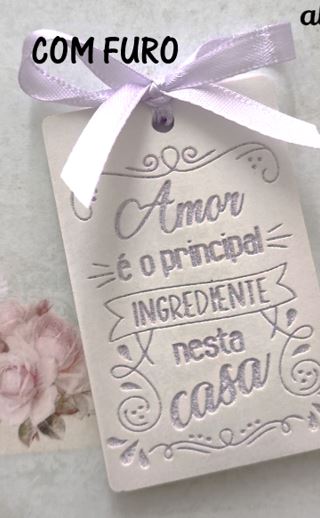 MF071MS - Placa com furo -Amor é o principal ingrediente - Molde