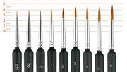 MTF010 – 9 pçs/set Ferramentas de pincel nº 000 a 6
