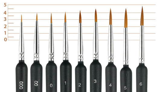 MTF010 – 9 pçs/set Ferramentas de pincel nº 000 a 6
