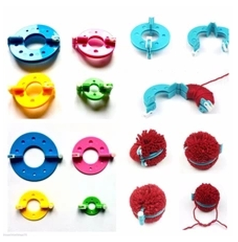 RETRO046 – Um conjunto de 4 pares de plástico pompom ferramentas de costura lã