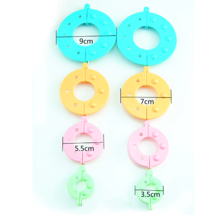 RETRO046 – Um conjunto de 4 pares de plástico pompom ferramentas de costura lã