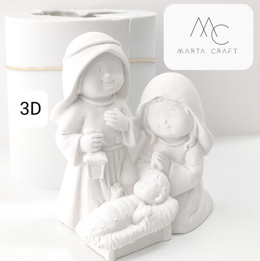 NT039MS427 -Presépio Grande 3D-  Natal - Molde de Silicone