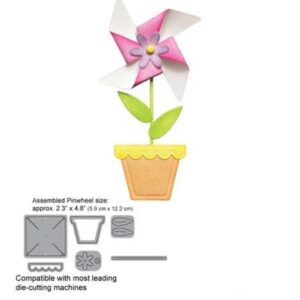 OT016 - Vaso + Moinho de Vento - Metal Die Cut