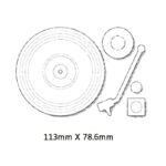 OT030 - Gira Discos - Vinil - Metal Die Cut