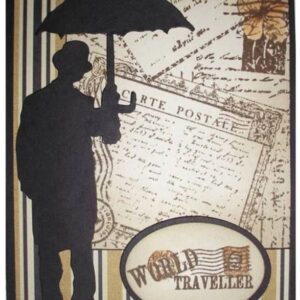 OT068 - Silhoeta Homem c/ Chapéu - Metal Die Cut