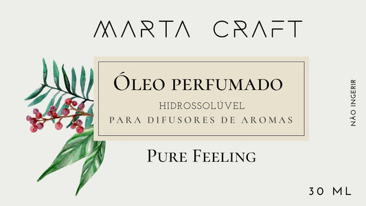 Óleo perfumado hidrossolúvel p/ Difusores 30 ml - PURE FEELING