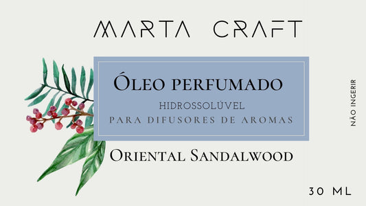 Óleo perfumado hidrossolúvel p/ Difusores 30 ml - ORIENTAL SANDALWOOD