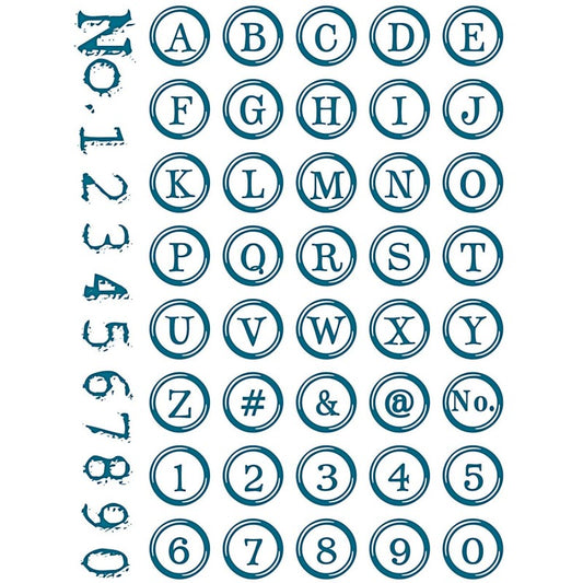 RD 7038.40.30- Carimbo de Silicone Alfabeto e Números Redondos