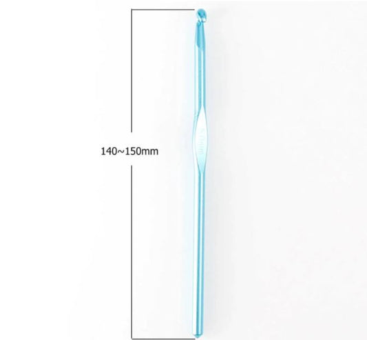 RETRO021 – 8 pçs pçs/set multicor Agulhas crochet de alumínio 2mm a 5.5mm